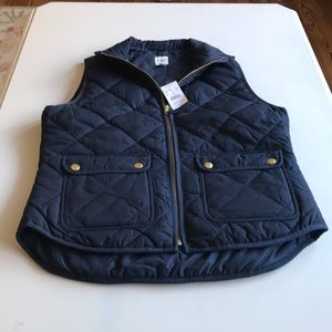 J. Crew excursion vest with gold accents. Size S.